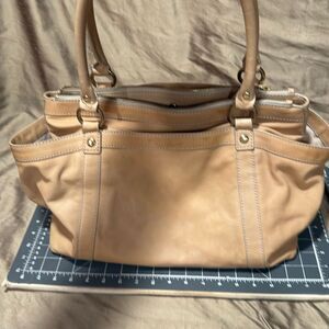 J. Crew Taupe Leather Satchel